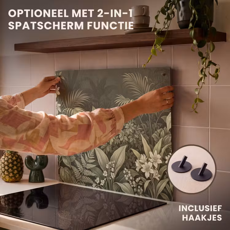 Inductie beschermer - Jungle - Bladeren - Botanisch - Groen — 10