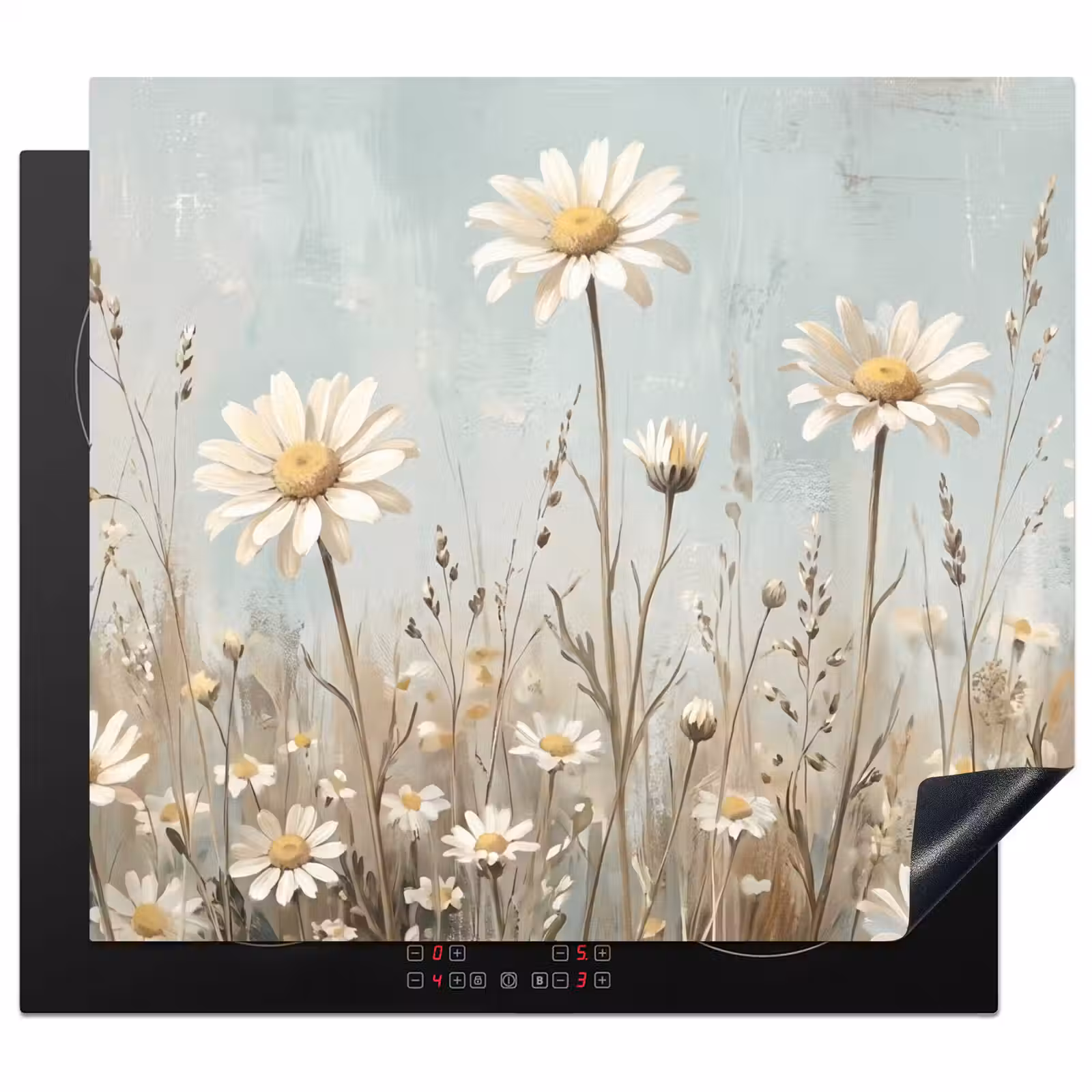 Inductie beschermer - Madelief - Illustratie - Wit — 1