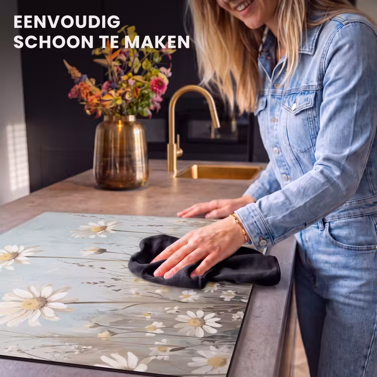 Inductie beschermer - Madelief - Illustratie - Wit — 6