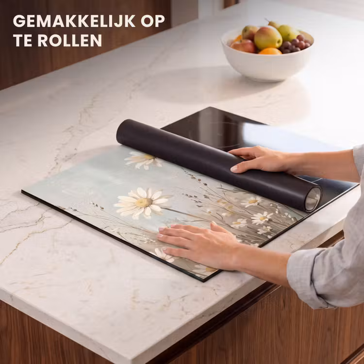 Inductie beschermer - Madelief - Illustratie - Wit — 7