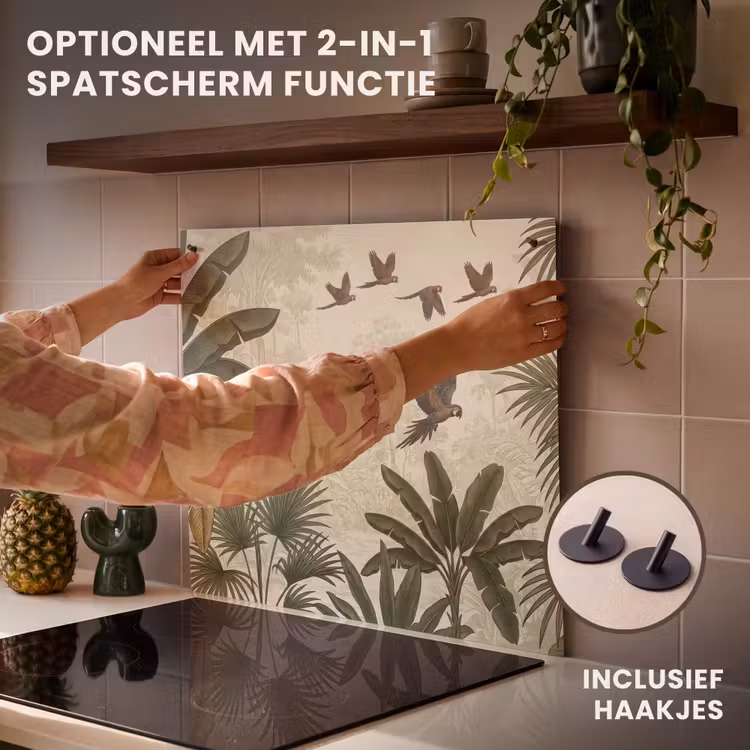 Inductie beschermer - Papagaaien - Jungle - Tropisch - Green — 10