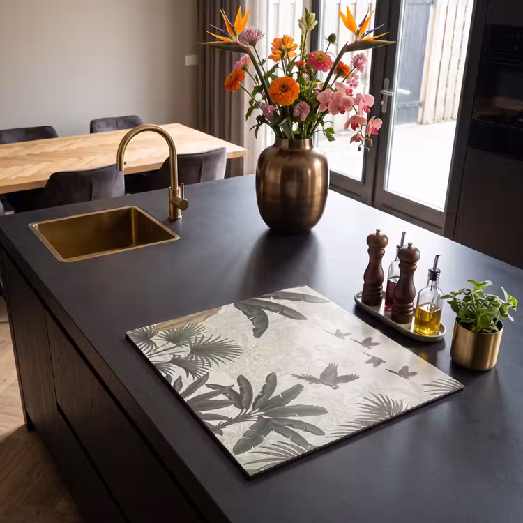 Inductie beschermer - Papagaaien - Jungle - Tropisch - Green — 5