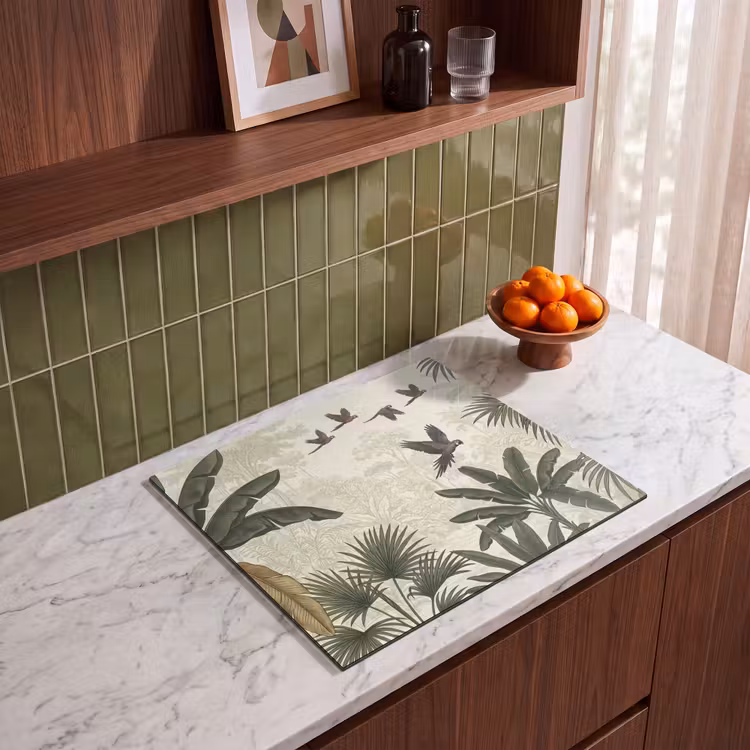 Inductie beschermer - Papagaaien - Jungle - Tropisch - Green — 8