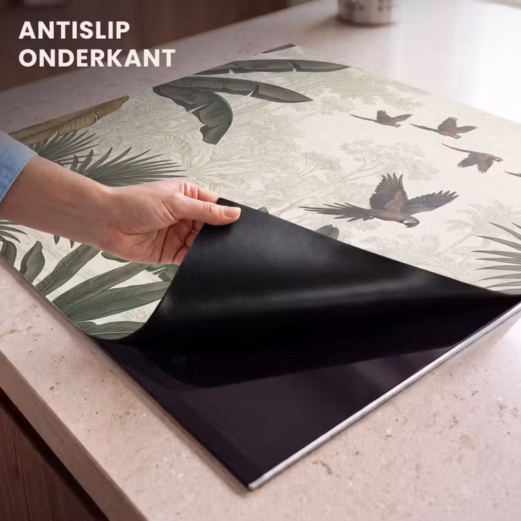 Inductie beschermer - Papagaaien - Jungle - Tropisch - Green — 9