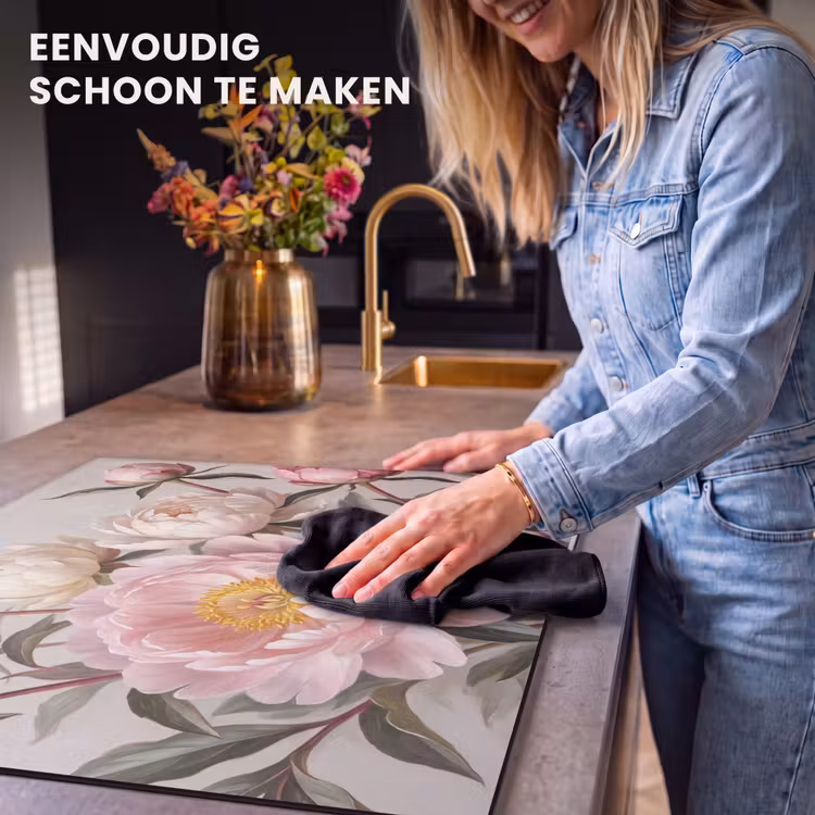 Inductie beschermer - Pioenrozen - Boeket - Roze — 6