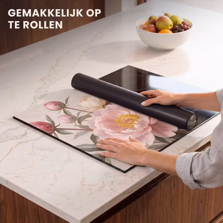 Inductie beschermer - Pioenrozen - Boeket - Roze — 7