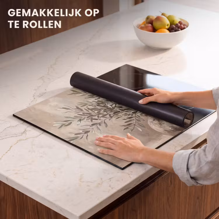 Inductie beschermer - Olijfplant - Aardenpot - Abstract - Beige — 7