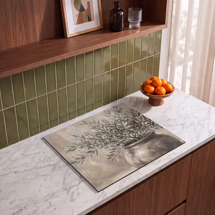 Inductie beschermer - Olijfplant - Aardenpot - Abstract - Beige — 8