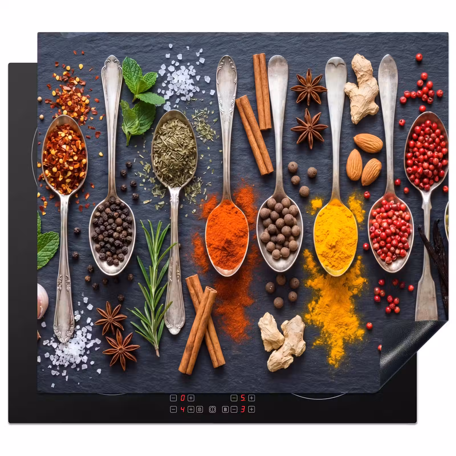 Inductie beschermer - Kruiden - Lepels - Culinair - Kleurrijk - Sfeervol — 1