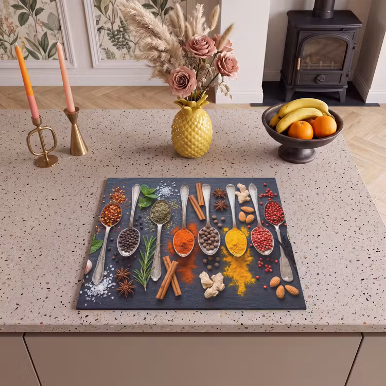 Inductie beschermer - Kruiden - Lepels - Culinair - Kleurrijk - Sfeervol — 2