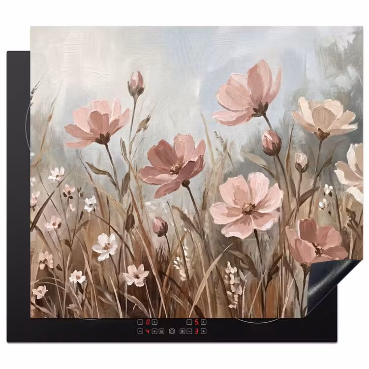 Inductie beschermer - Bloemen - Botanisch - Schilderij - Pastel - Rustiek — 1