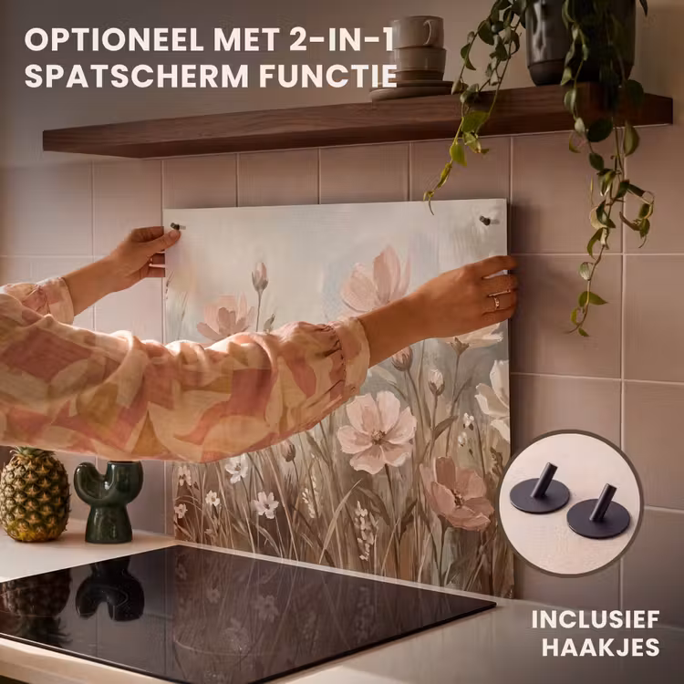 Inductie beschermer - Bloemen - Botanisch - Schilderij - Pastel - Rustiek — 10