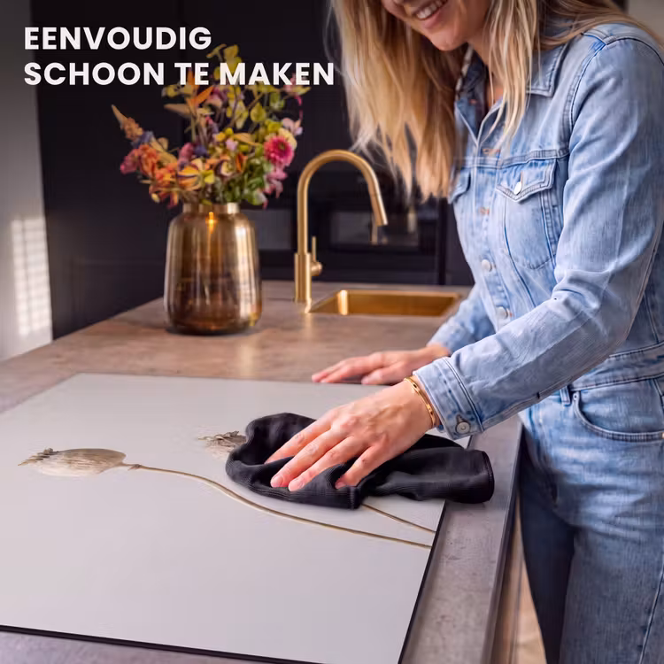 Inductie beschermer - Papaverbollen - Droogbloemen - Minimalistisch - Beige - Rustig — 6