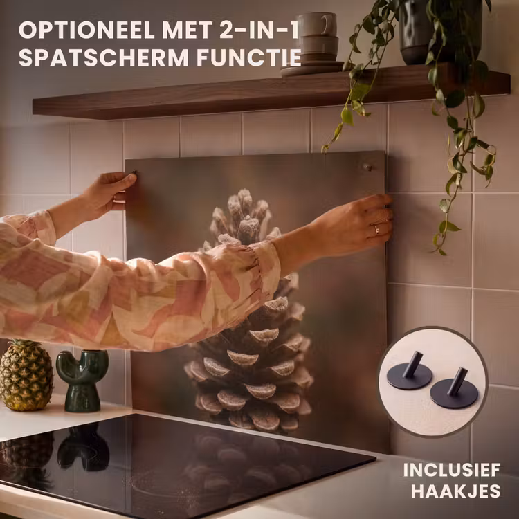 Inductie beschermer - Dennenappel - Bos - Herfst - Bruin - Sfeervol — 10