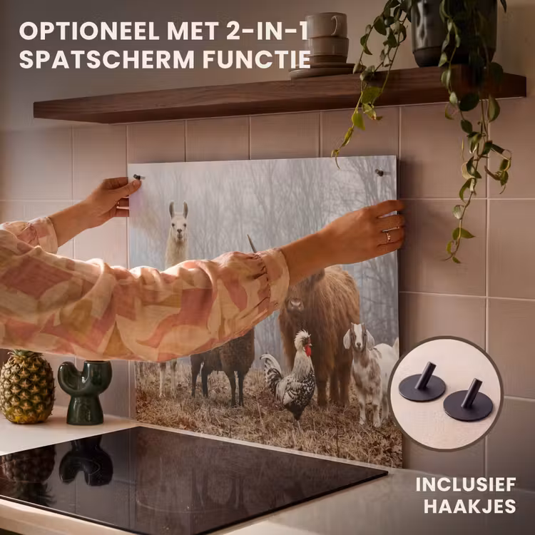 Inductie beschermer - Boerderijdieren - Groep - Mist - Natuur - Rustiek — 10