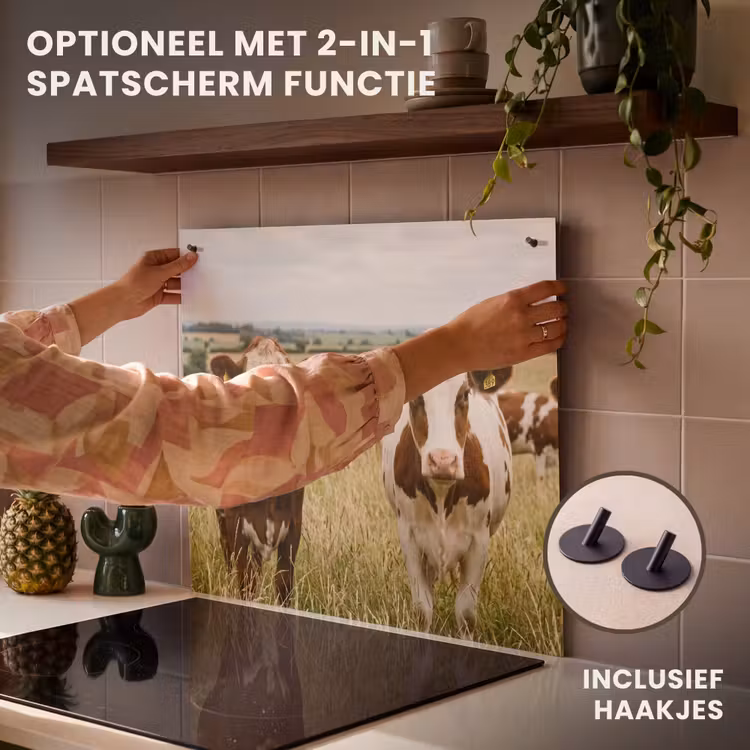 Inductie beschermer - Koeien - Portret - Weide - Boerderij - Nieuwsgierig — 10