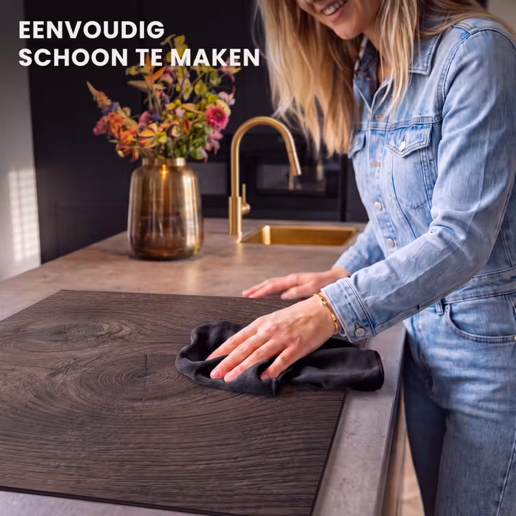 Inductie beschermer - Houtnerf - Textuur - Patroon - Bruin - Rustiek — 6