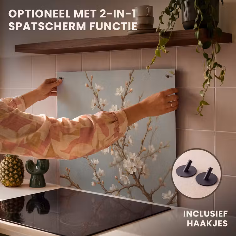 Inductie beschermer - Botanisch - Stilleven - Blauw — 10