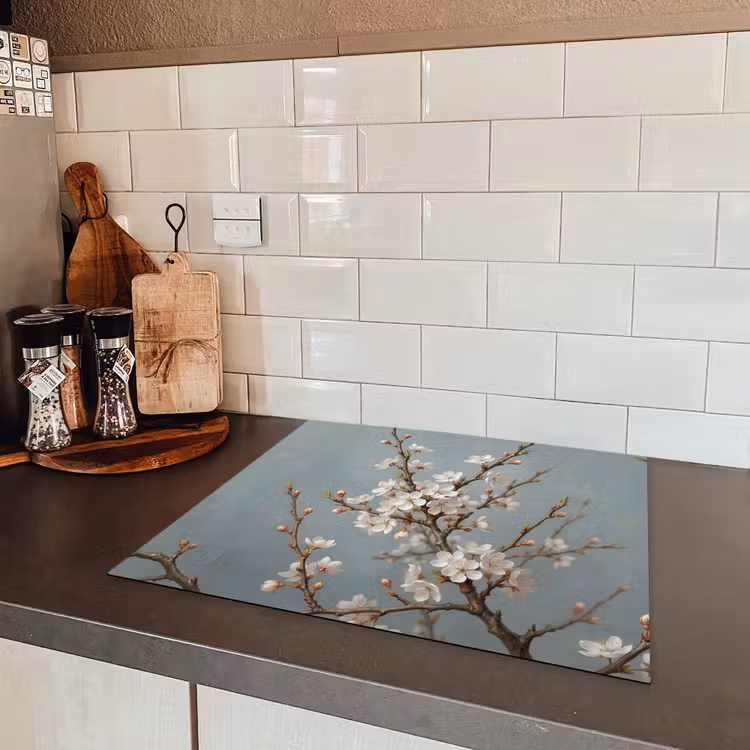 Inductie beschermer - Botanisch - Stilleven - Blauw — 2