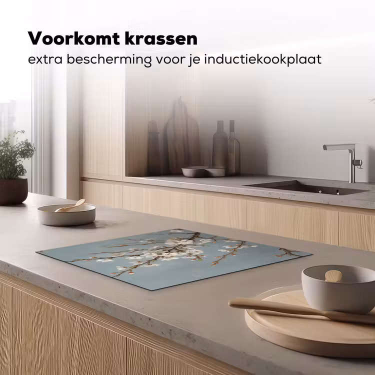 Inductie beschermer - Botanisch - Stilleven - Blauw — 3