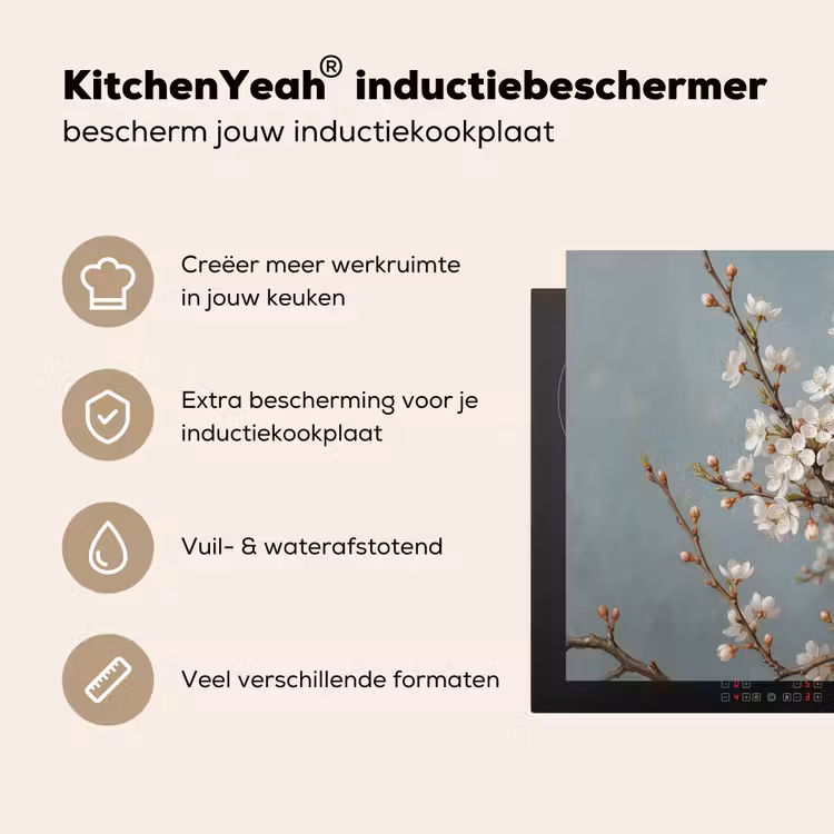 Inductie beschermer - Botanisch - Stilleven - Blauw — 4
