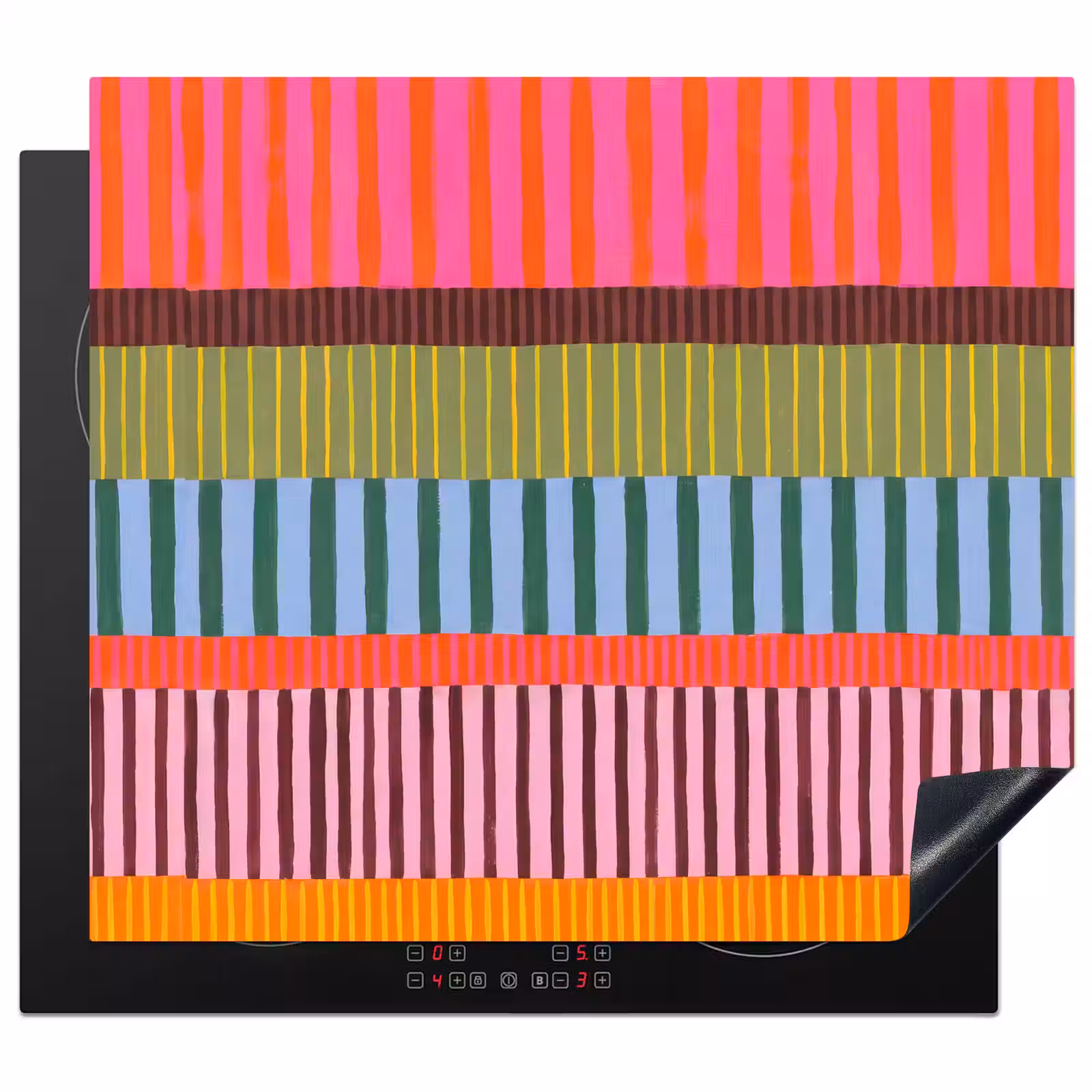 Inductie beschermer - Abstract - Strepen - Modern - Kleurrijk - Kunst — 1