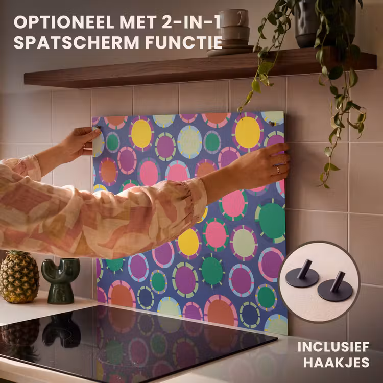 Inductie beschermer - Patroon - Cirkels - Abstract - Kleurrijk — 10