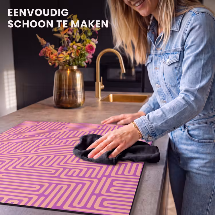 Inductie beschermer - Patroon - Lijnen - Abstract - Modern - Paars — 6