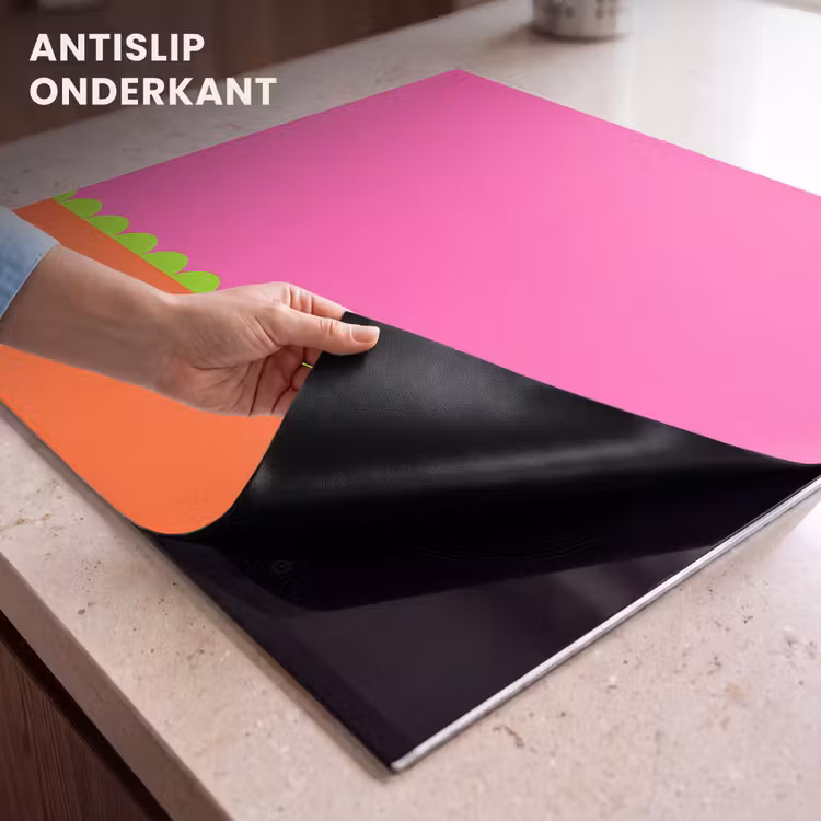 Inductie beschermer - Abstract - Geometrisch - Kleurblokken - Roze - Oranje — 9