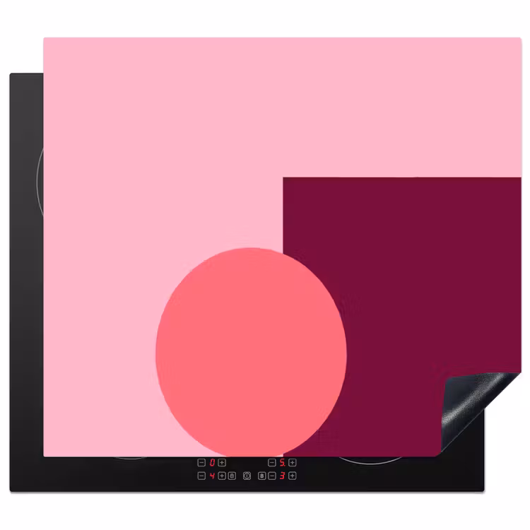 Inductie beschermer - Abstract - Vormen - Roze - Modern - Design — 1