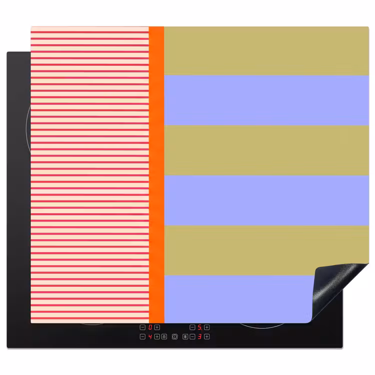 Inductie beschermer - Abstract - Geometrie - Strepen - Blokken - Rood — 1