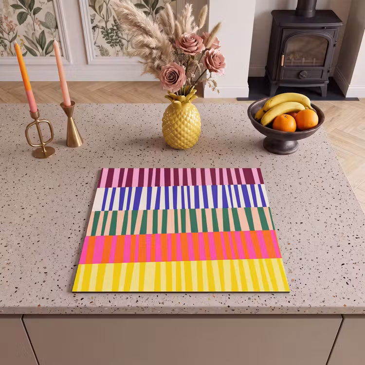 Inductie beschermer - Patroon - Strepen - Abstract - Modern - Kleurrijk — 2