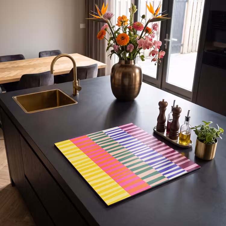 Inductie beschermer - Patroon - Strepen - Abstract - Modern - Kleurrijk — 5