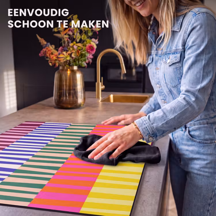 Inductie beschermer - Patroon - Strepen - Abstract - Modern - Kleurrijk — 6
