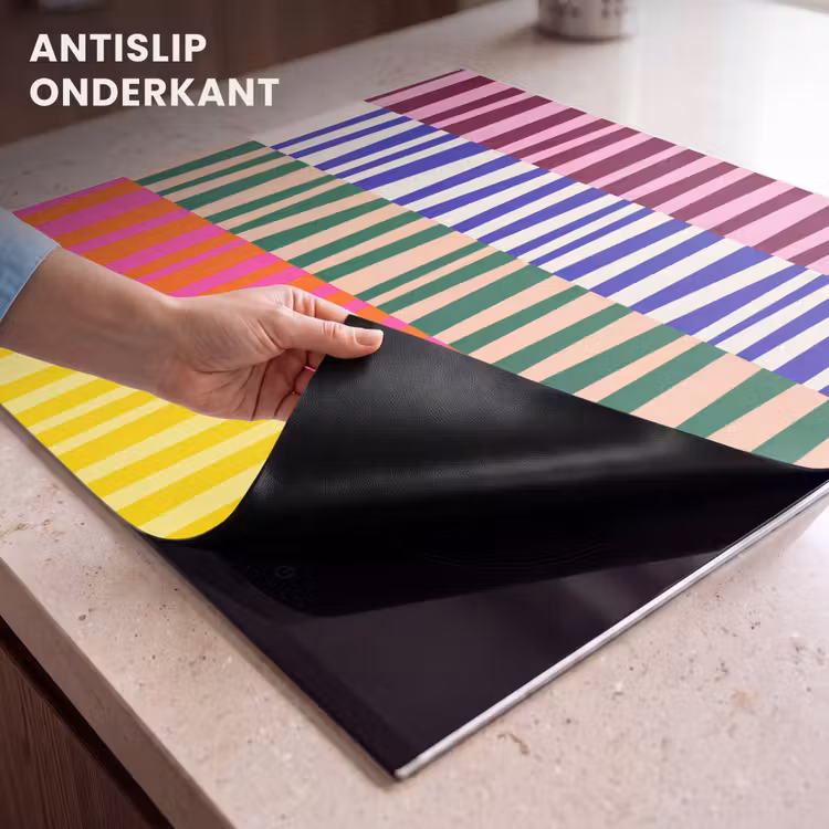 Inductie beschermer - Patroon - Strepen - Abstract - Modern - Kleurrijk — 9