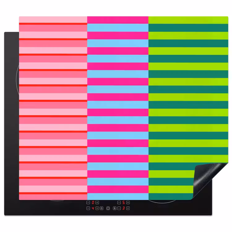 Inductie beschermer - Patroon - Strepen - Modern - Abstract - Kleurrijk — 1