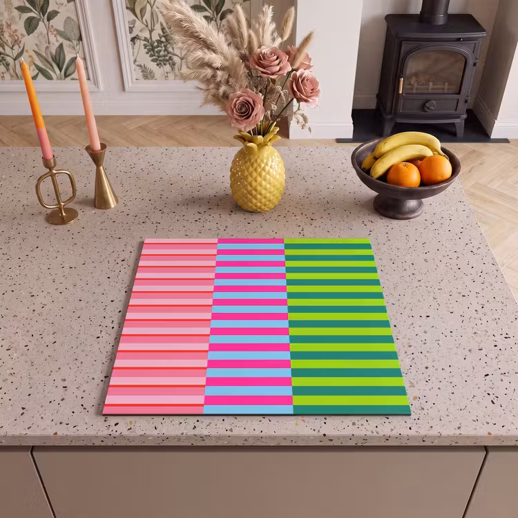 Inductie beschermer - Patroon - Strepen - Modern - Abstract - Kleurrijk — 2
