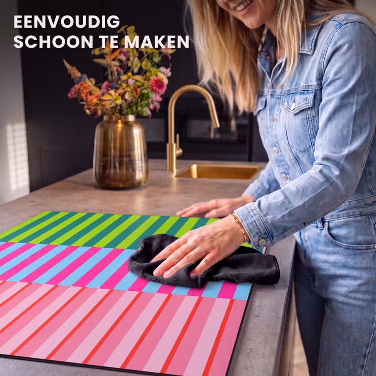 Inductie beschermer - Patroon - Strepen - Modern - Abstract - Kleurrijk — 6