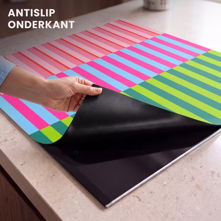 Inductie beschermer - Patroon - Strepen - Modern - Abstract - Kleurrijk — 9