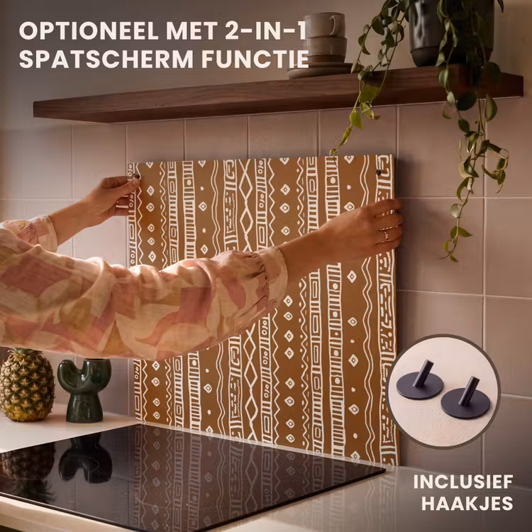Inductie beschermer - Chocoladebruin - Etnisch - Tribaal - Patroon — 10