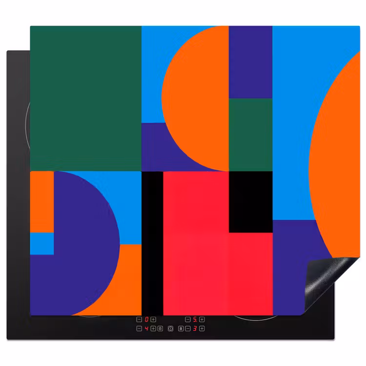 Inductie beschermer - Geometrisch - Abstract - Vormen - Kleurrijk - Modern — 1