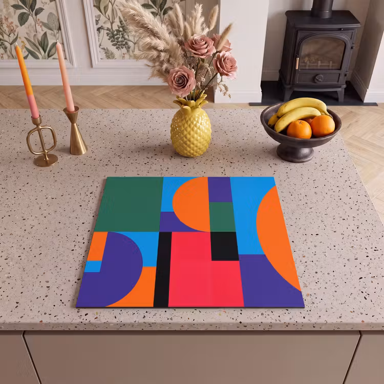 Inductie beschermer - Geometrisch - Abstract - Vormen - Kleurrijk - Modern — 2