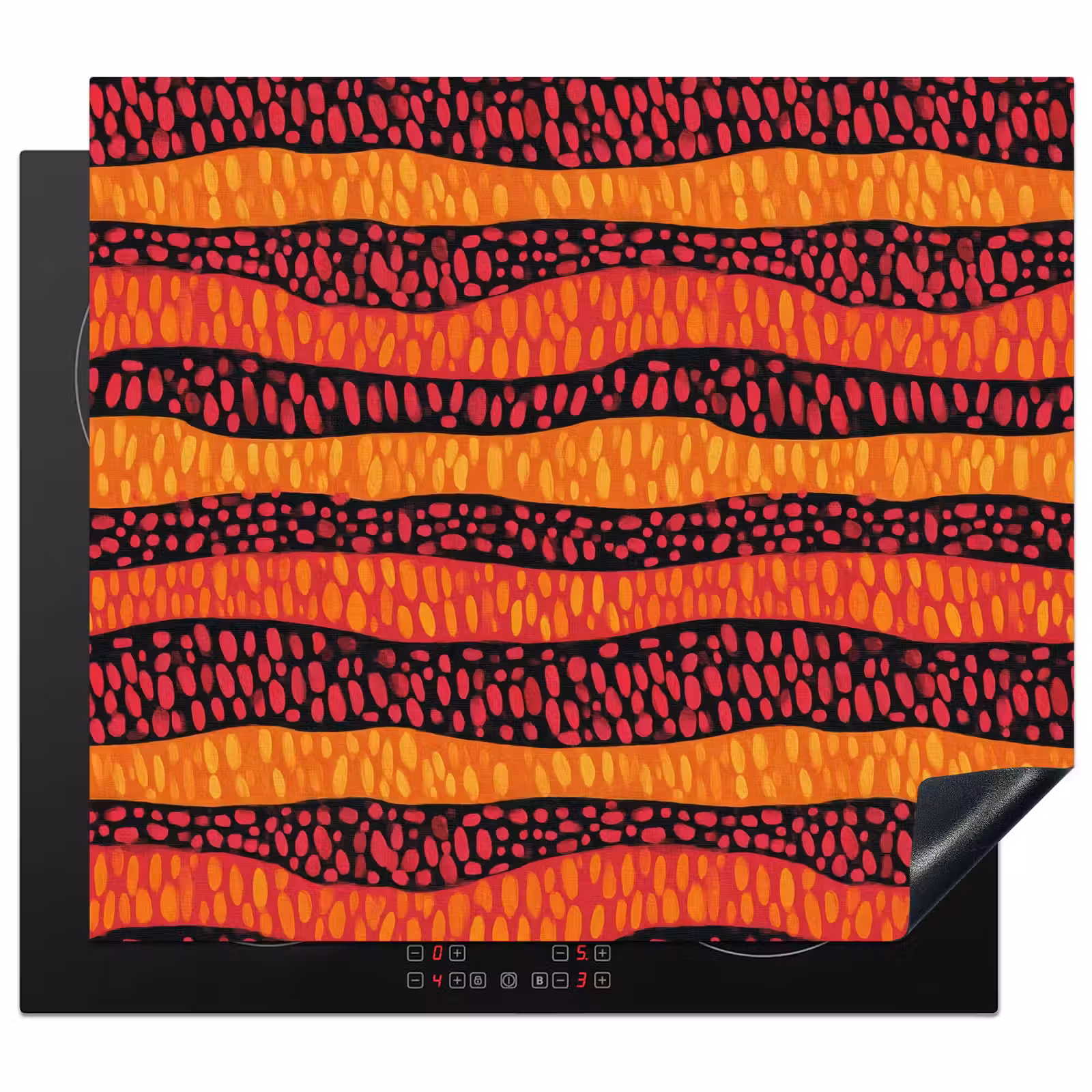 Inductie beschermer - Oranje - Roze - Expressief - Patroon — 1