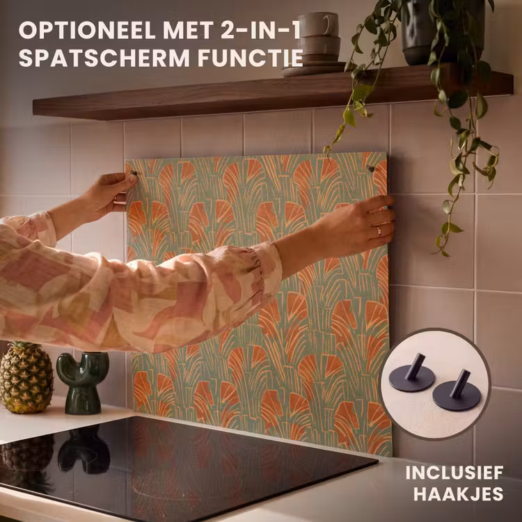 Inductie beschermer - Groen - Terracotta - Deco - Waaiers — 10