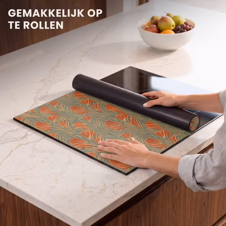 Inductie beschermer - Groen - Terracotta - Deco - Waaiers — 7