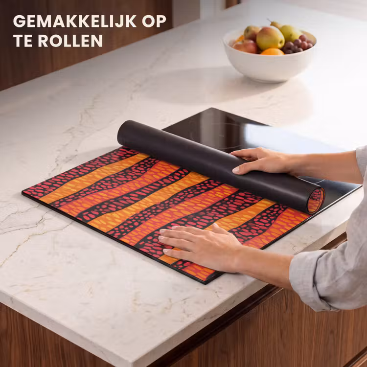 Inductie beschermer - Oranje - Roze - Expressief - Patroon — 7