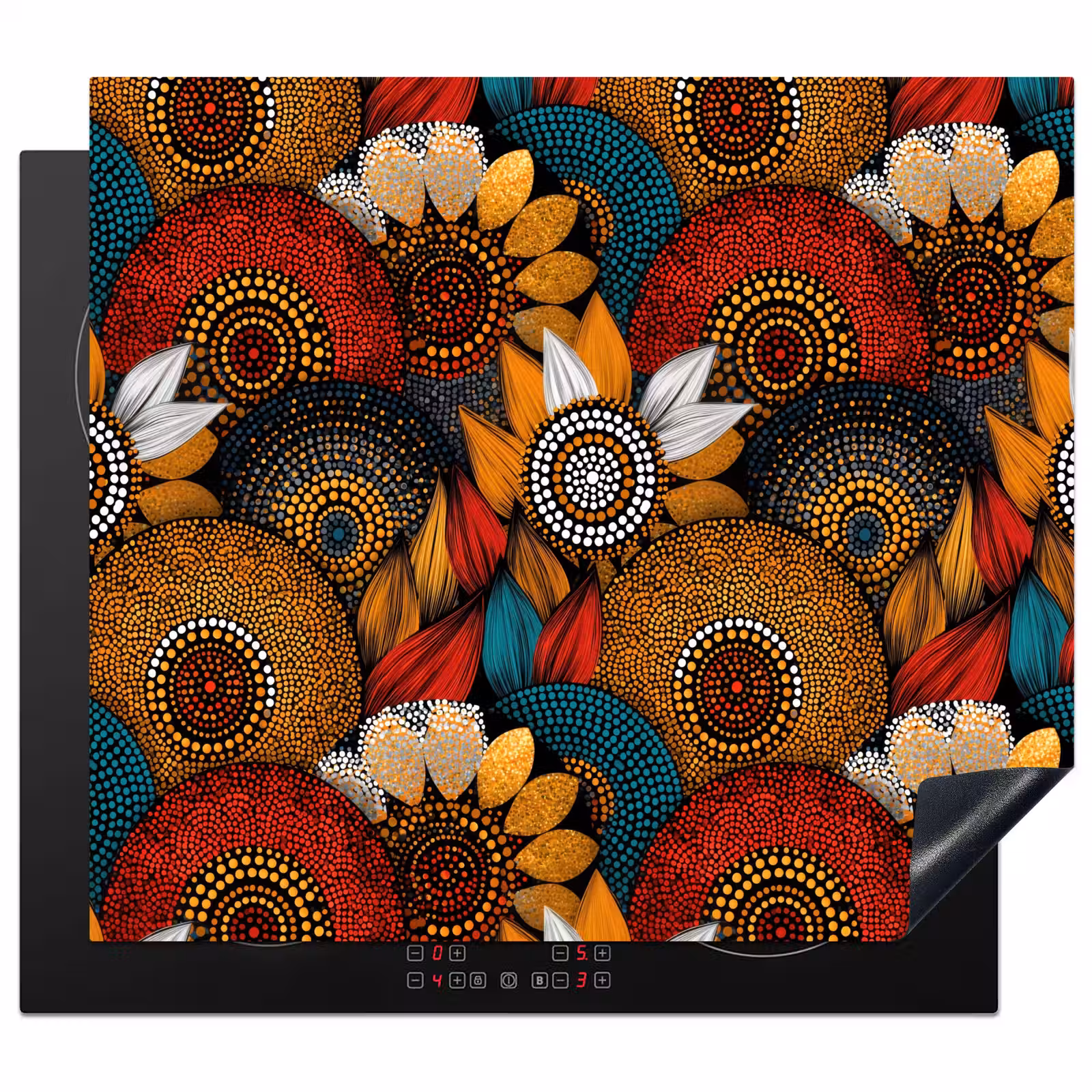 Inductie beschermer - Kleurrijk - Aboriginal - Dot Painting - Botanisch - Patroon — 1