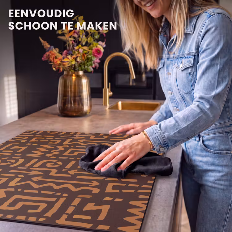 Inductie beschermer - Chocoladebruin - Etnisch - Tribaal - Symbolen — 6