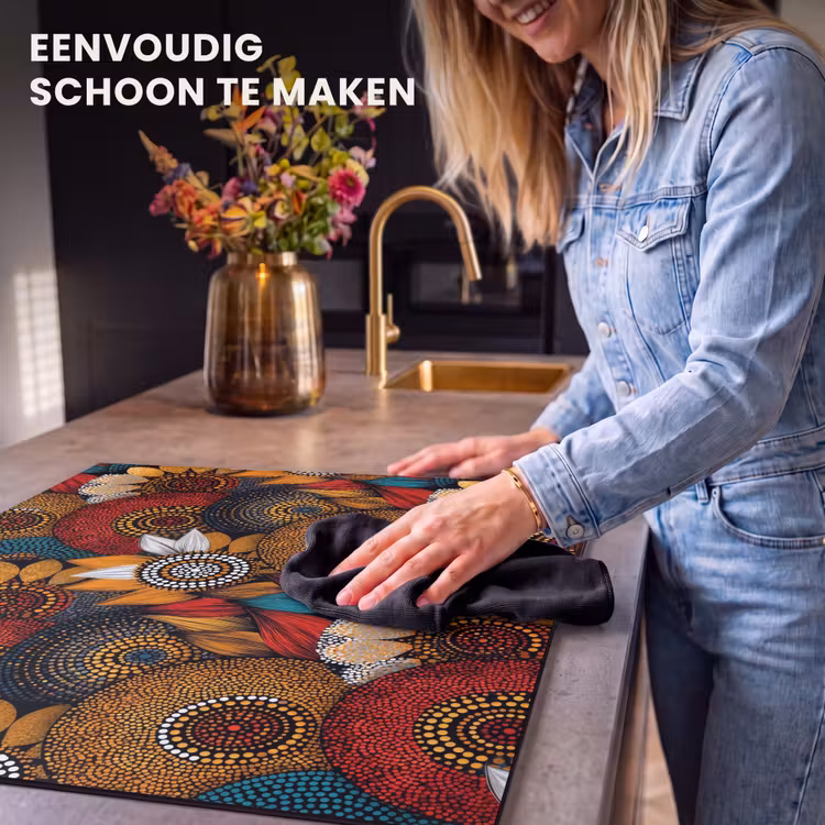 Inductie beschermer - Kleurrijk - Aboriginal - Dot Painting - Botanisch - Patroon — 6
