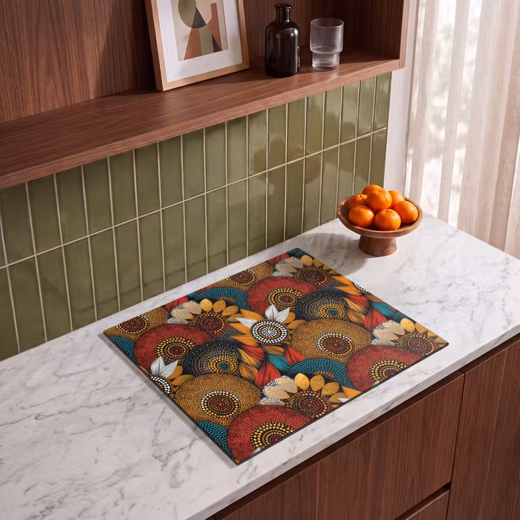 Inductie beschermer - Kleurrijk - Aboriginal - Dot Painting - Botanisch - Patroon — 8